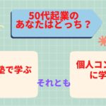 あなたならどっちを選ぶ？「起業塾」or「個人コンサル」